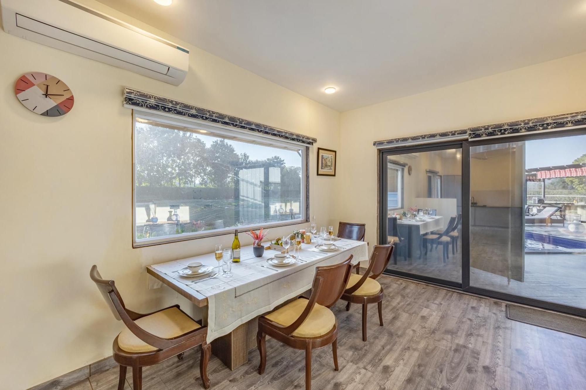 Elivaas Hidden Oasis 4Bhk With Pool, Mud House & Container House Villa Dhauj Exteriör bild