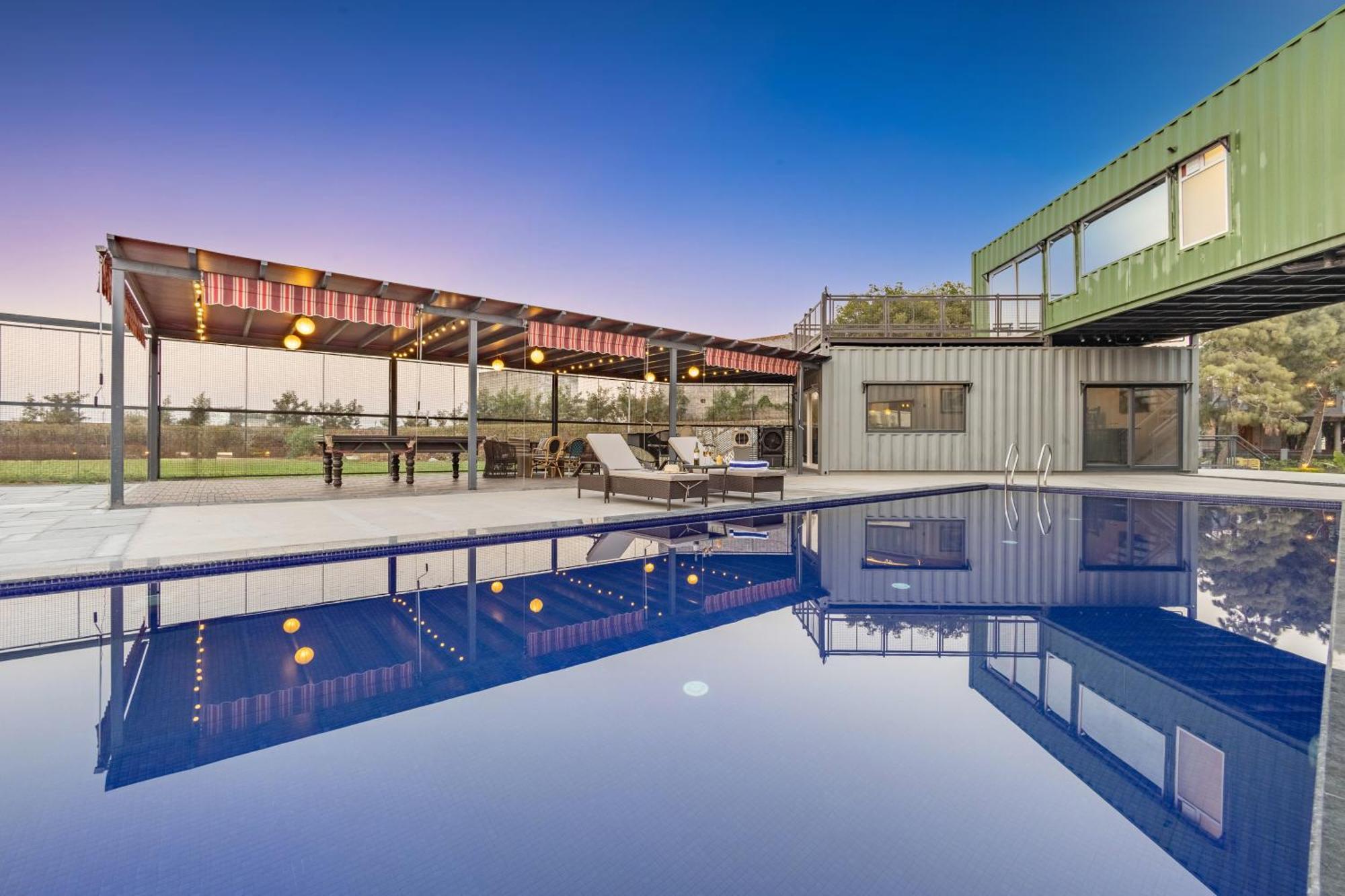 Elivaas Hidden Oasis 4Bhk With Pool, Mud House & Container House Villa Dhauj Exteriör bild